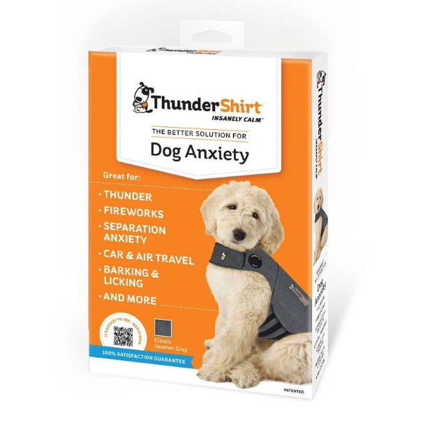 ThunderShirt Classic Dog Anxiety Jacket, Heather Grey, Small